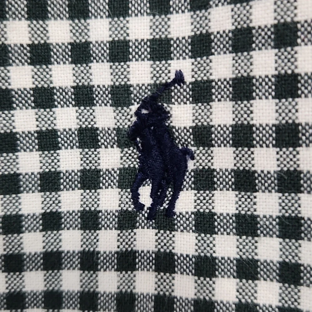 Ralph Lauren Kids Green Check Button Down Oxford Shirt Size Small (8)